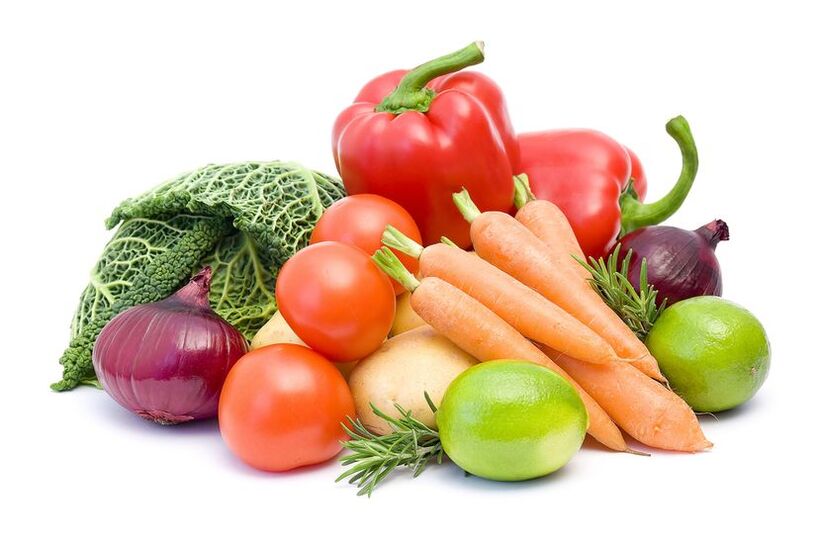 Pelbagai sayur-sayuran - diet hari kedua diet 6 kelopak
